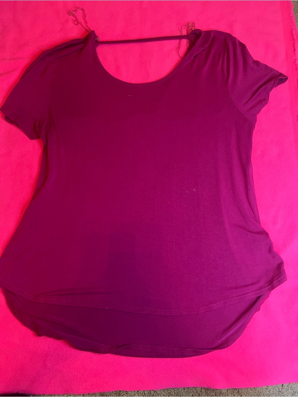 Balance Collection Scoop Neck Short Sleeve Top - Fuchsia